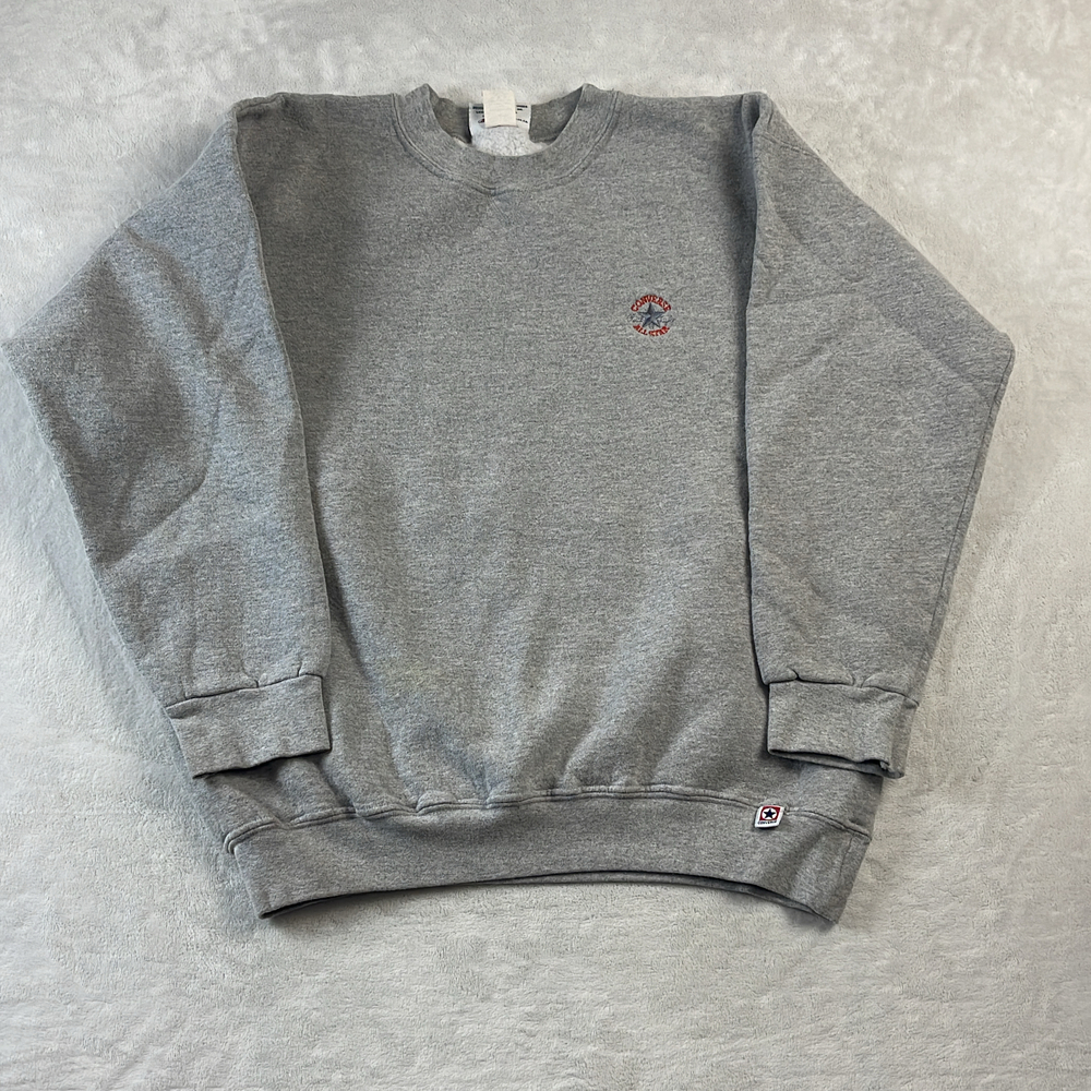 Converse All Star Men's Sweatshirt Grey Size M Vintage 90s Embroidered Logo